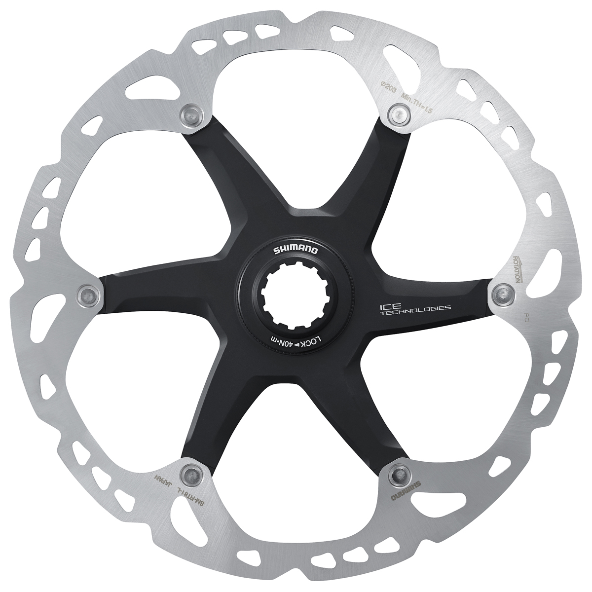 Disco Freno Shimano SM-RT81 XT Center-Lock - IceTech, 180 Mm, Argento, Compatibile Con Pastiglie Resina/Metallo, Per Mountain Bike